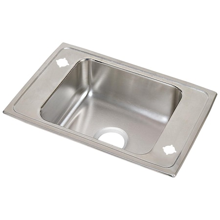 Elkay 22 in x 16 in, 1, Drop-in, Stainless Steel DRKR31192FRM